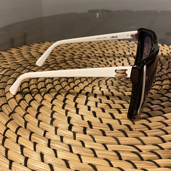 Silouhette Black and White Vintage Sunglasses - Picture 4 of 6